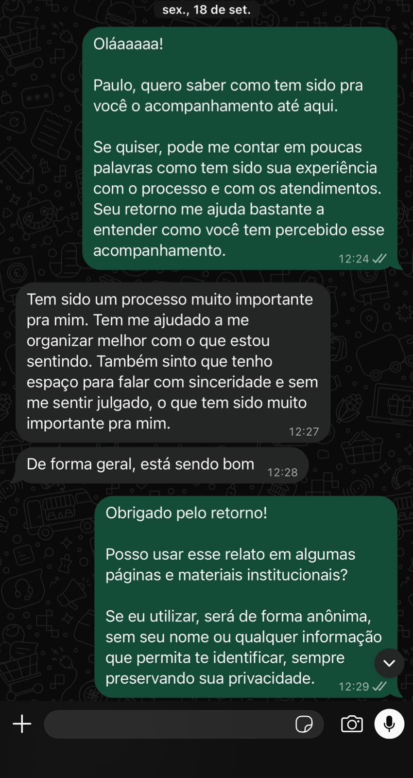Depoimento real de paciente 2