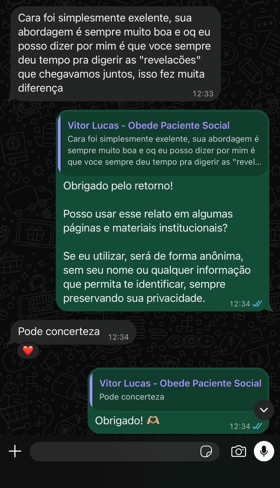 Depoimento real de paciente 3